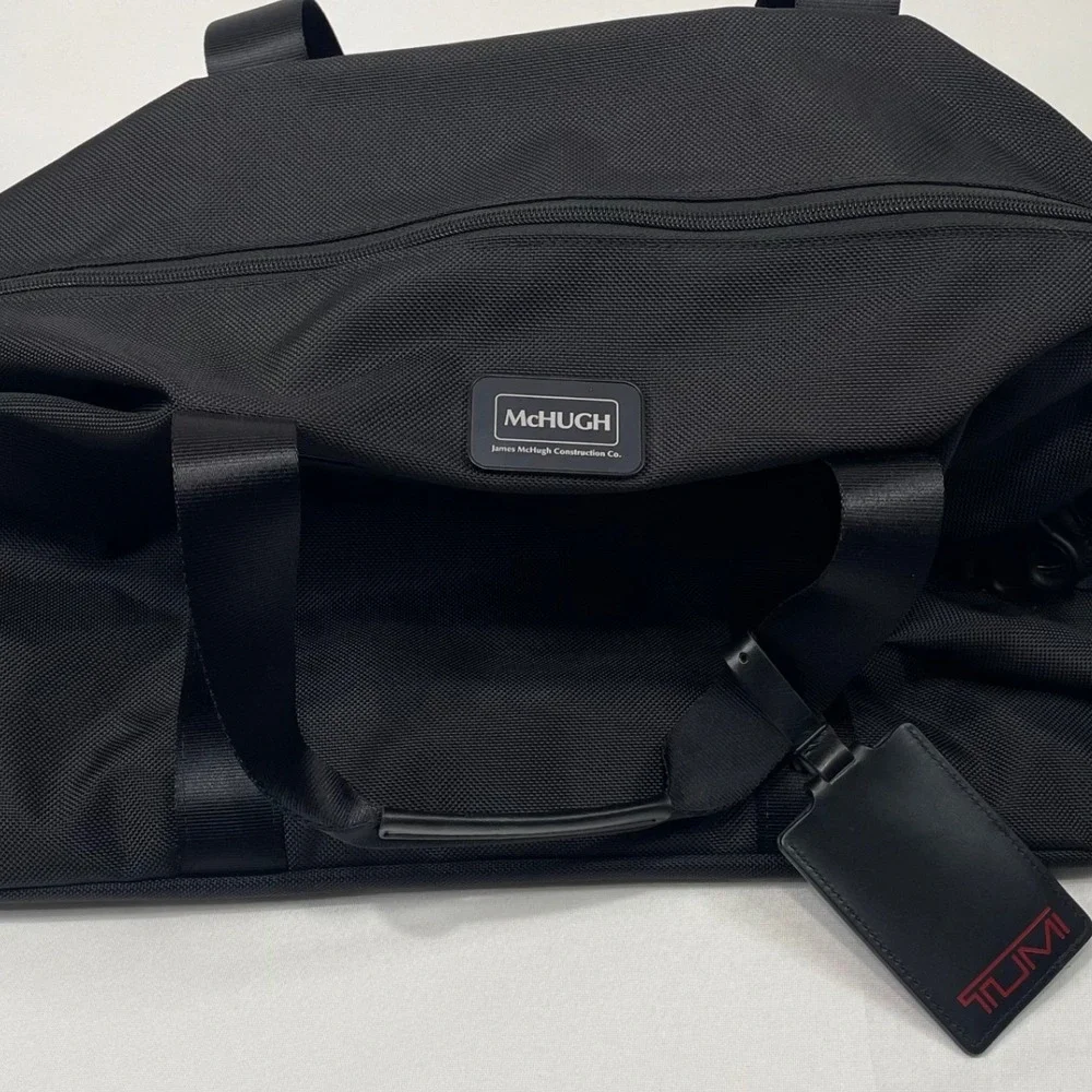Tumi Small Soft Travel Satchel Black Ballistic Nylon Duffle Bag‎ Corp Collection